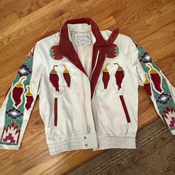 Arturo Burray Olson Design Leather Jacket - Unique Vintage Med Chili Pepper NWT